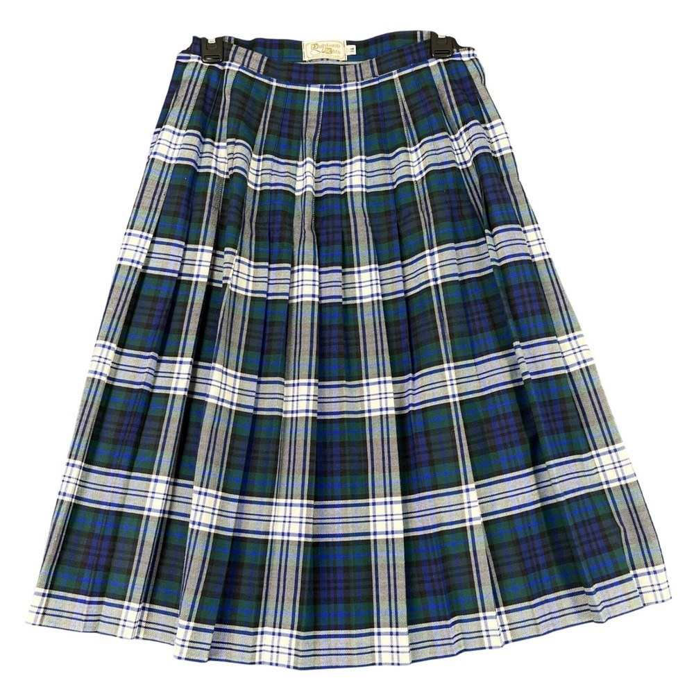 Highland Kilts Dark Academia Preppy Plaid Pleated Schoolgirl Kilt Skirt Women 14